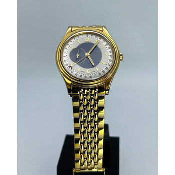 (SOLD!!) 36mm • Oris Reverse pointer Date w/ Small seconds in Gold